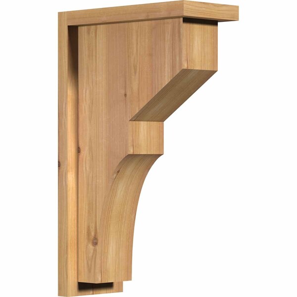 Ekena Millwork Monterey Smooth Corbel w/Backplate, Western Red Cedar, 5 1/2"W x 12"D x 20"H COR06X12X20MON01SWR - main